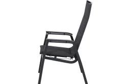 SIENA GARDEN Milano Move Stapelsessel, anthrazit matt, Alu/Ranotex, 59 x 73 x 110 cm, stufenlos verstellbar