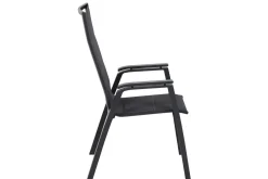 SIENA GARDEN Milano Sessel, anthrazit matt, Aluminium pulverbeschichtet/Ranotex, 59 x 69 x 105 cm, stapelbar