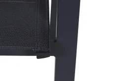SIENA GARDEN Milano Sessel, anthrazit matt, Aluminium pulverbeschichtet/Ranotex, 59 x 69 x 105 cm, stapelbar
