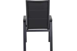 SIENA GARDEN Milano Sessel, anthrazit matt, Aluminium pulverbeschichtet/Ranotex, 59 x 69 x 105 cm, stapelbar