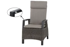 SIENA GARDEN Miros/Corido Garten-Essgruppe, anthrazit, Aluminium/Glas/Gardino®-Geflecht, Ausziehtisch 180/240x90 cm, 8 Sessel