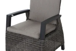 SIENA GARDEN Miros/Corido Garten-Essgruppe, anthrazit, Aluminium/Glas/Gardino®-Geflecht, Ausziehtisch 180/240x90 cm, 8 Sessel