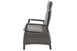 SIENA GARDEN Miros/Corido Garten-Essgruppe, anthrazit, Aluminium/Glas/Gardino®-Geflecht, Ausziehtisch 180/240x90 cm, 8 Sessel