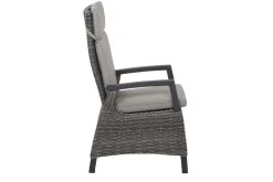 SIENA GARDEN Miros/Corido Garten-Essgruppe, anthrazit, Aluminium/Glas/Gardino®-Geflecht, Ausziehtisch 180/240x90 cm, 8 Sessel