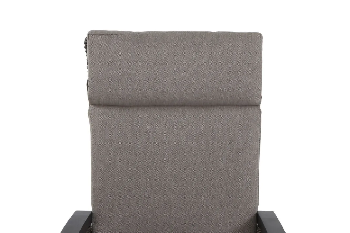 SIENA GARDEN Miros/Corido Garten-Essgruppe, anthrazit/charcoal, Alu/Gardino®-Geflecht, Ausziehtisch 180/240x90 cm, 6 Sessel