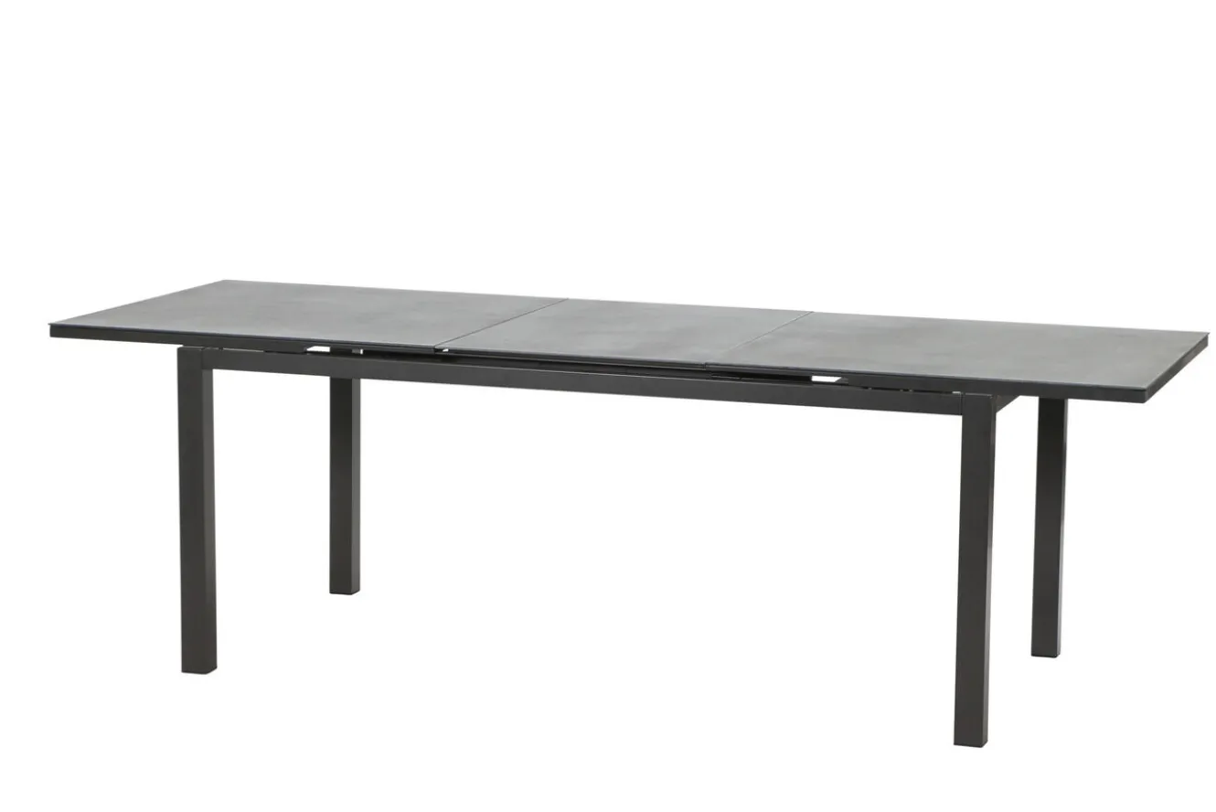 SIENA GARDEN Miros Esstisch, anthrazit, Alu/Spraystone, 180/240x90 cm