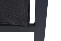 SIENA GARDEN Miros/Milano Garten-Essgruppe, anthrazit, Alu/Ranotex-Gewebe, Ausziehtisch 180/240x90cm, 6 Stapelsessel