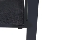 SIENA GARDEN Miros/Milano Garten-Essgruppe, anthrazit, Alu/Ranotex-Gewebe, Ausziehtisch 180/240 x 90 cm, 6 Sessel