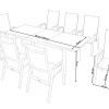 SIENA GARDEN Miros/Savona Move Garten-Essgruppe, anthrazit, Alu/Textilene, Ausziehtisch 180/240x90 cm, 8 Stapelsessel