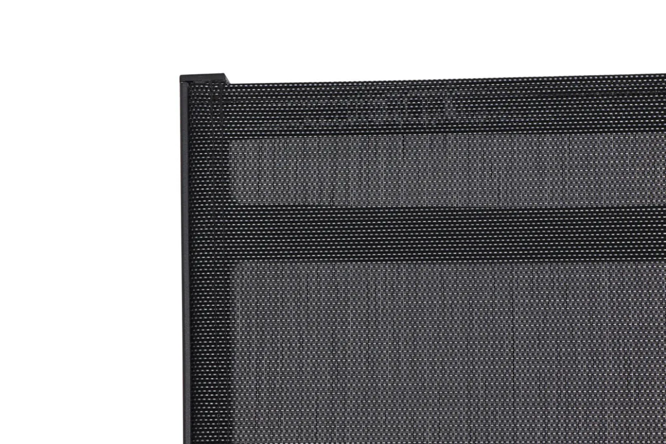 SIENA GARDEN Miros/Savona Move Garten-Essgruppe, anthrazit, Alu/Textilene, Ausziehtisch 180/240x90 cm, 8 Stapelsessel