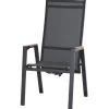 SIENA GARDEN Miros/Savona Move Garten-Essgruppe, Anthrazit, Alu/Textilene, Ausziehtisch 180/240x90 cm, 6 Stapelsessel