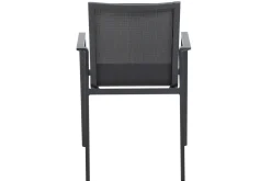 SIENA GARDEN Reno Stapelsessel, Anthrazit, Aluminium, 65x56x88 cm, Pflegeleicht, Stapelbar