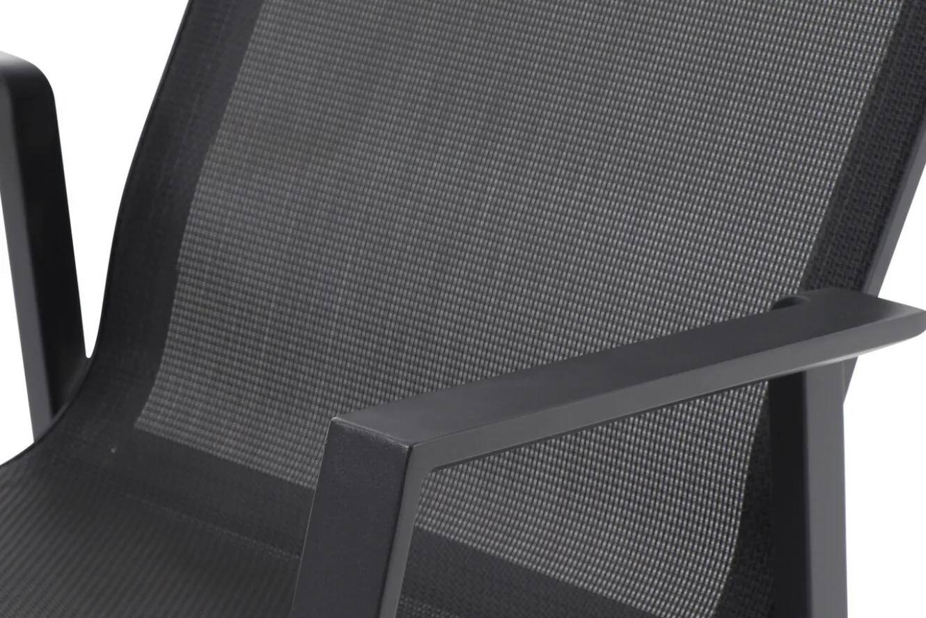 SIENA GARDEN Reno Stapelsessel, Anthrazit, Aluminium, 65x56x88 cm, Pflegeleicht, Stapelbar