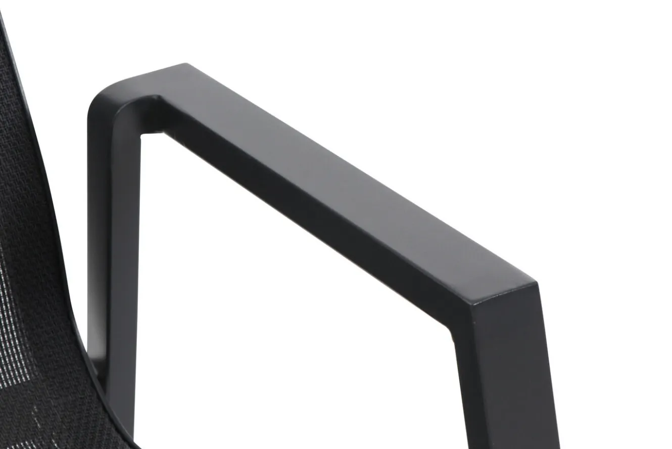 SIENA GARDEN Reno Stapelsessel, Anthrazit, Aluminium, 65x56x88 cm, Pflegeleicht, Stapelbar