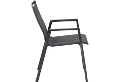 SIENA GARDEN Reno Stapelsessel, Anthrazit, Aluminium, 65x56x88 cm, Pflegeleicht, Stapelbar
