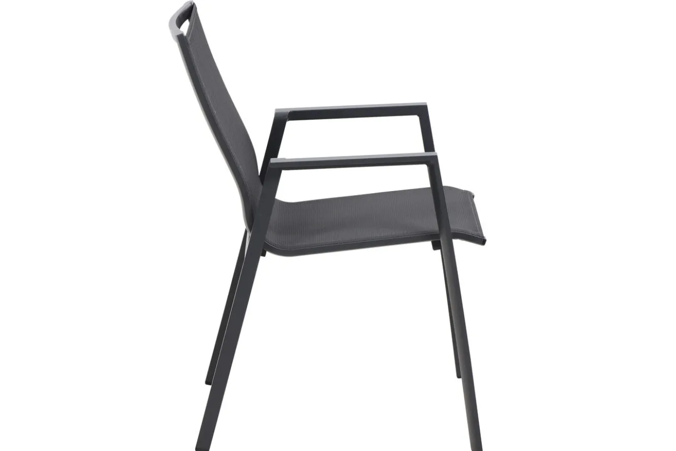 SIENA GARDEN Reno Stapelsessel, Anthrazit, Aluminium, 65x56x88 cm, Pflegeleicht, Stapelbar