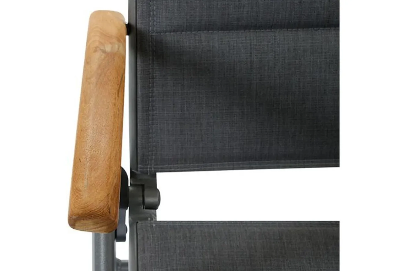 SIENA GARDEN Savin XL Klappsessel, graphit/grau, Aluminium/Texfabric