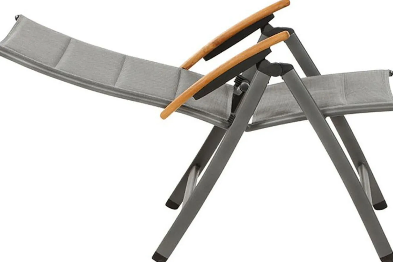 SIENA GARDEN Savin XL Klappsessel, graphit/grau, Aluminium/Texfabric