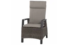 SIENA GARDEN Silva/Corido Garten-Essgruppe, anthrazit/grau, Alu/Gardino®-Geflecht/Keramik, 160 x 90cm, inkl. 4 Diningsessel