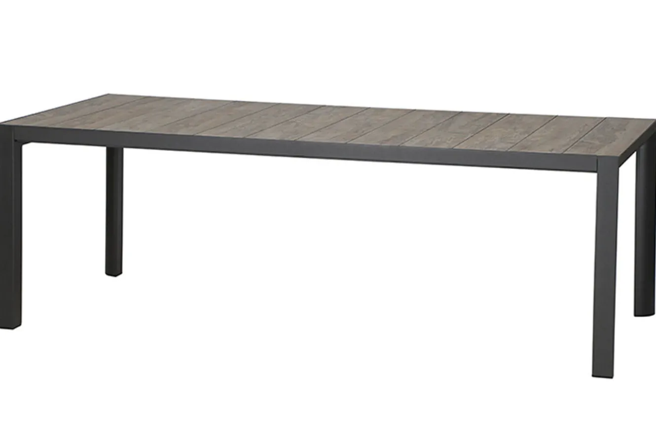 SIENA GARDEN Silva Diningtisch, anthrazit/washed grey, Alu/Keramik, 220x100cm