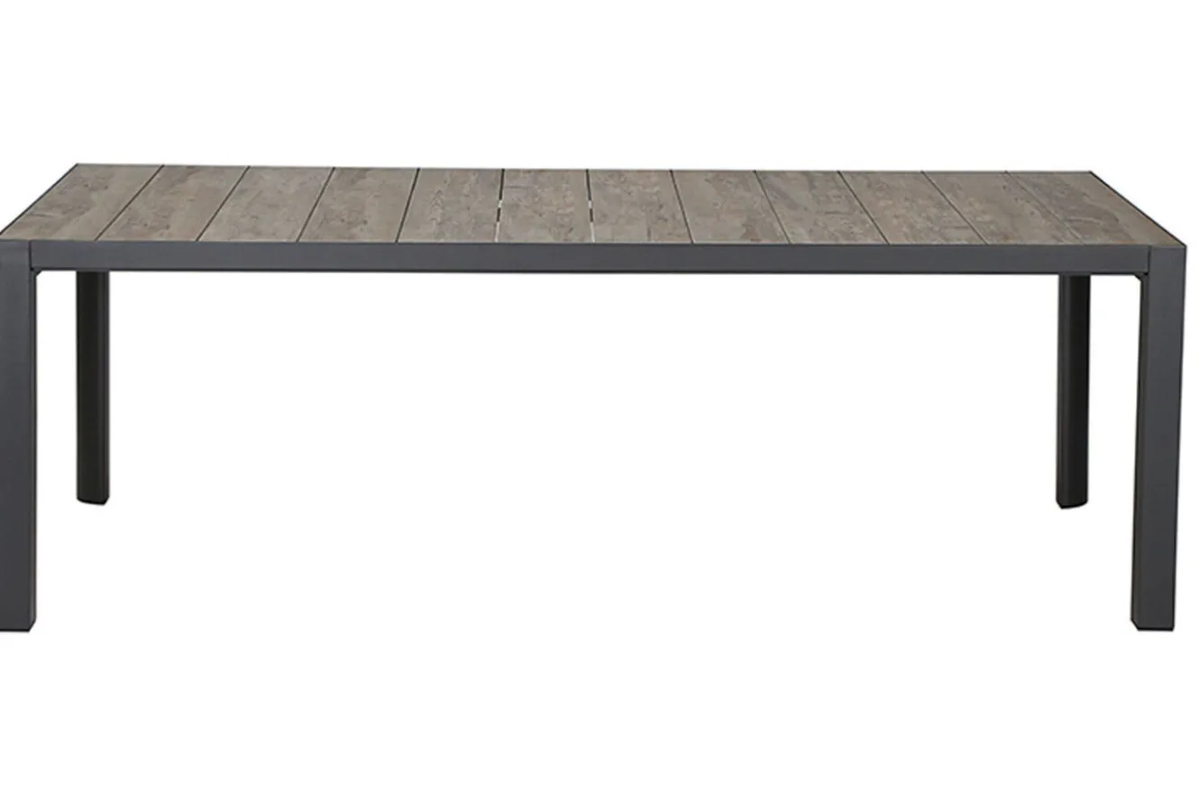 SIENA GARDEN Silva Diningtisch, anthrazit/washed grey, Alu/Keramik, 220x100cm