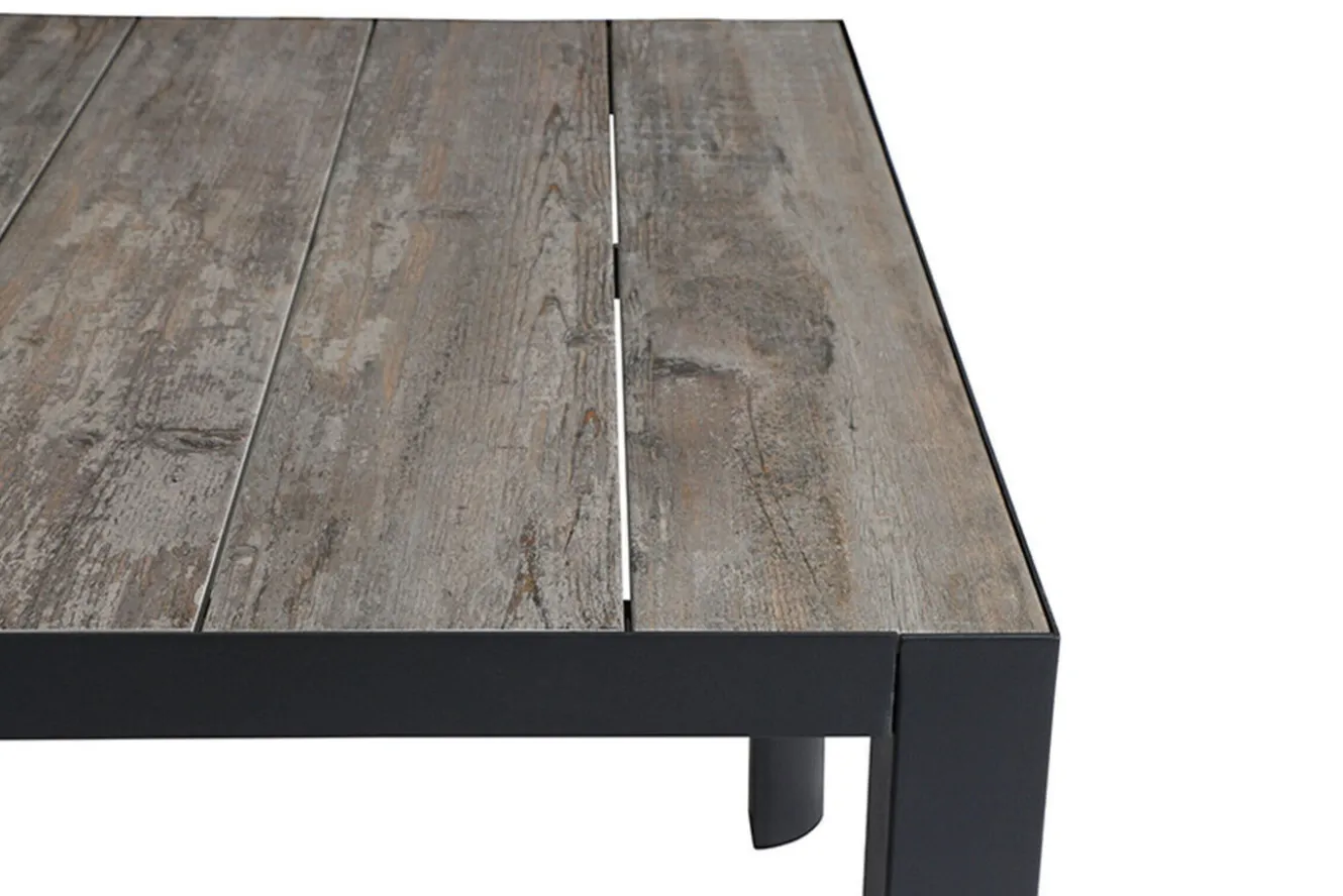 SIENA GARDEN Silva Diningtisch, anthrazit/washed grey, Alu/Keramik, 220x100cm