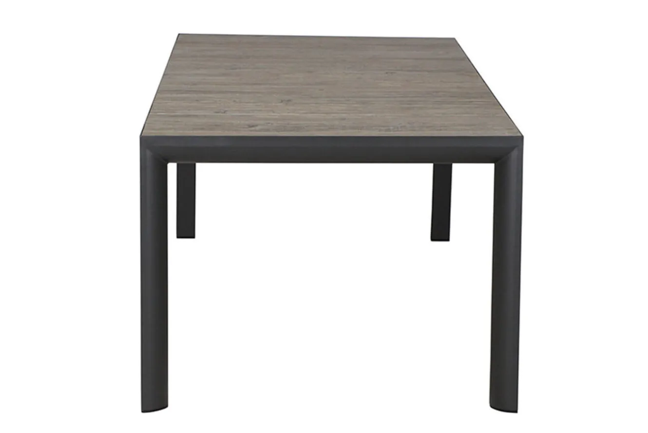 SIENA GARDEN Silva Diningtisch, anthrazit/washed grey, Alu/Keramik, 220x100cm