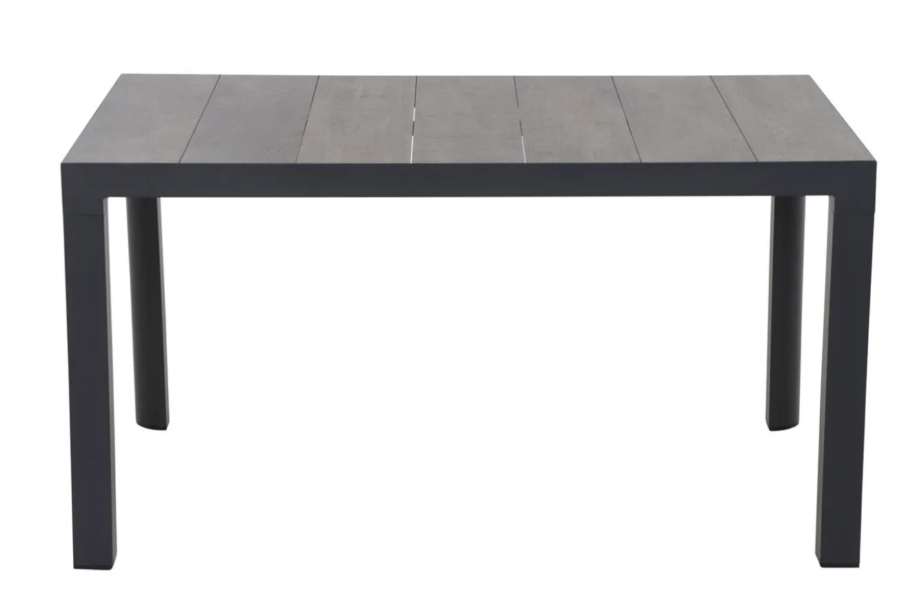 SIENA GARDEN Silva Esstisch, anthrazit/grau, Alu/Keramik, 140x90 cm