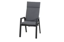 SIENA GARDEN Silva/Valencia Garten-Essgruppe, anthrazit/grau, Alu/Textilgewebe/Keramik, 220 x 100cm, inkl. 6 Diningsessel, stufenlos verstellbar