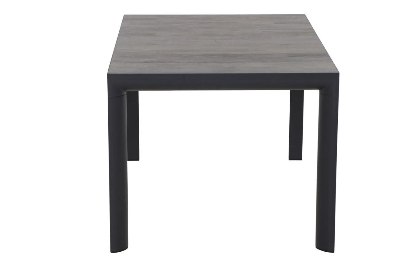 SIENA GARDEN Silva/Velia Garten-Essgruppe, anthrazit/grau, Alu/Ranotex®-Gewebe/Keramik, 140 x 90cm, inkl. 4 Diningsessel
