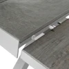 SIENA GARDEN Sincro Ausziehtisch, matt weiß-grau/washed grey, Alu/Keramik, 200/260x100 cm, synchroner Auszugsmechanismus