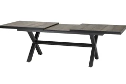 SIENA GARDEN Sincro Ausziehtisch, anthrazit/natur-grau, Alu/Keramik, 200/260 x 100 cm