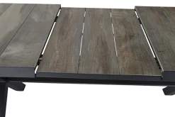 SIENA GARDEN Sincro Ausziehtisch, anthrazit/natur-grau, Alu/Keramik, 200/260 x 100 cm