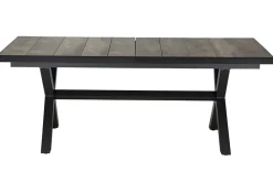 SIENA GARDEN Sincro Ausziehtisch, anthrazit/natur-grau, Alu/Keramik, 200/260 x 100 cm