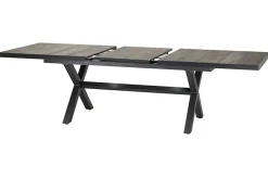 SIENA GARDEN Sincro Ausziehtisch, anthrazit/natur-grau, Alu/Keramik, 200/260 x 100 cm