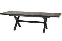 SIENA GARDEN Sincro Ausziehtisch, anthrazit/natur-grau, Alu/Keramik, 200/260 x 100 cm