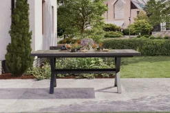 SIENA GARDEN Sincro Ausziehtisch, anthrazit/natur-grau, Alu/Keramik, 200/260 x 100 cm