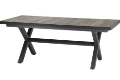 SIENA GARDEN Sincro Ausziehtisch, anthrazit/natur-grau, Alu/Keramik, 200/260 x 100 cm