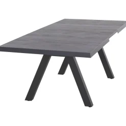 SIENA GARDEN Tirana/Corido Garten-Essgruppe, matt anthrazit, Aluminium/Keramik, Ausziehtisch, 8 Sessel