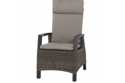 SIENA GARDEN Tirana/Corido Garten-Essgruppe, anthrazit, Aluminium/Keramik/Polyrattan, Ausziehtisch, 8 verstellbare Sessel