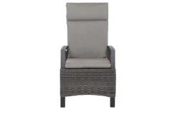 SIENA GARDEN Tirana/Corido Garten-Essgruppe, anthrazit, Aluminium/Keramik/Polyrattan, Ausziehtisch, 8 verstellbare Sessel