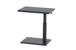 SIENA GARDEN Toreno Beistelltisch, anthrazit/schwarz, Aluminium, 60x40 cm, höhenverstellbar
