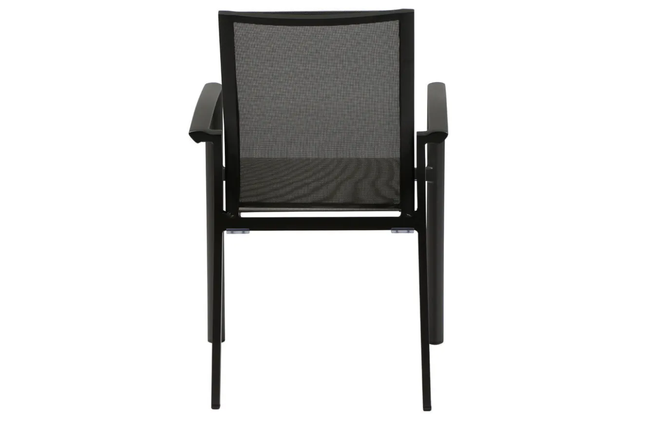 SIENA GARDEN Velia/Sincro Garten-Essgruppe, anthrazit/natur-grau, Alu/Ranotex/Keramik, 8 Sessel, Ausziehtisch 200/260 x 100 cm