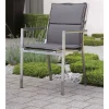 STERN Cardiff Stapelsessel, silbergrau, Edelstahl/Textil/Aluminiumarmlehnen, 61x57x92 cm, stapelbar