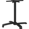 STERN Livorno 2 Klapptisch, anthrazit, Aluminium/Old Teak, 80 x 80 cm, klappbar, Kreuzfußgestell