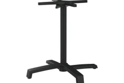 STERN Livorno 2 Klapptisch, anthrazit, Aluminium/Old Teak, 80 x 80 cm, klappbar, Kreuzfußgestell