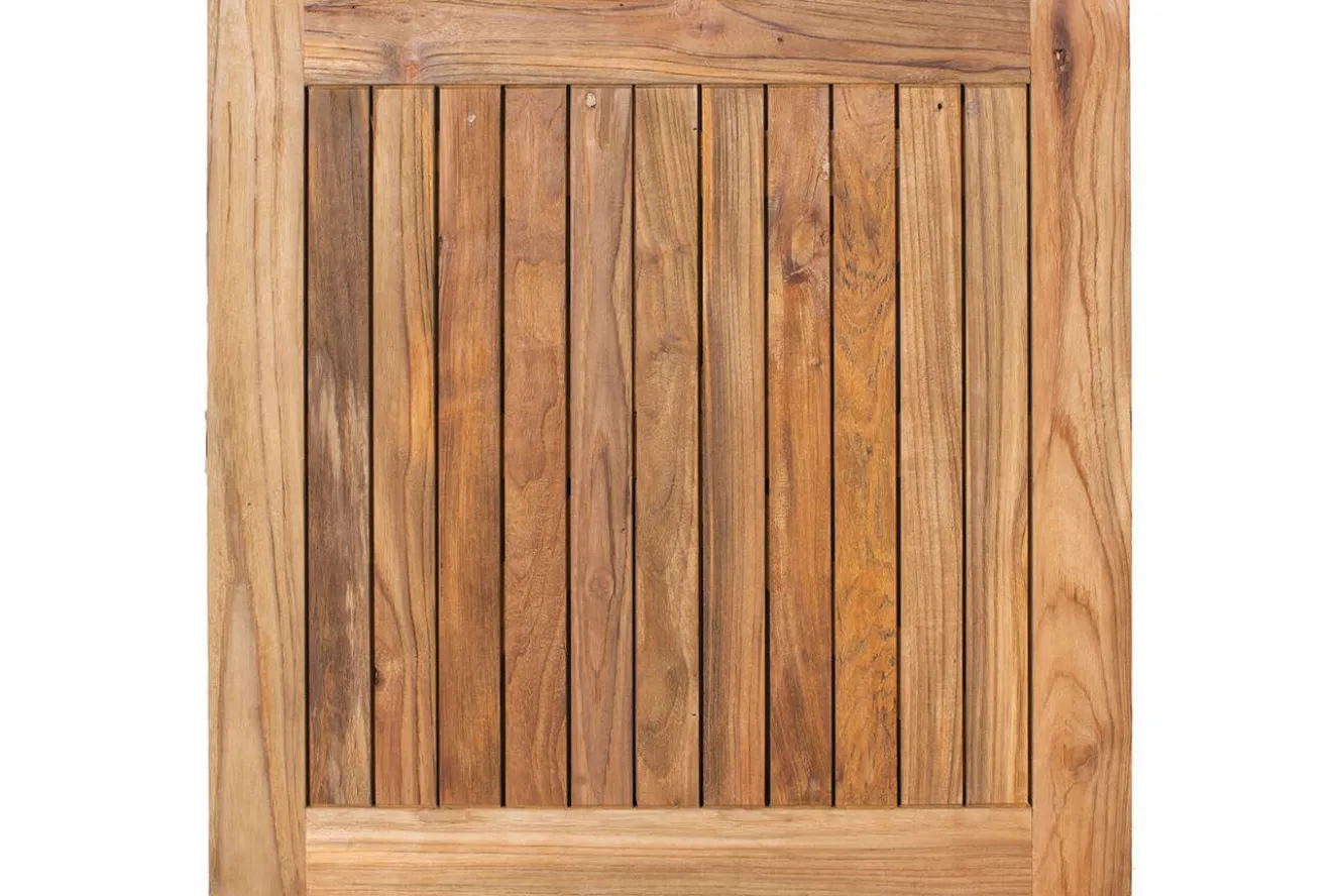 STERN Livorno 2 Klapptisch, anthrazit, Aluminium/Old Teak, 80 x 80 cm, klappbar, Kreuzfußgestell