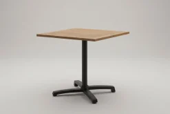 STERN Livorno 2 Klapptisch, anthrazit, Aluminium/Old Teak, 80 x 80 cm, klappbar, Kreuzfußgestell