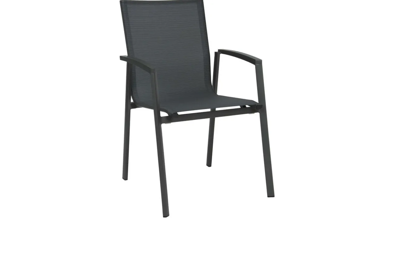 STERN New Top Stapelsessel, anthrazit/karbon, Aluminium/Textil, 65x57x89 cm, pulverbeschichtet, stapelbar