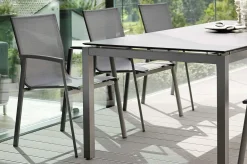 STERN New Top Stapelsessel, anthrazit/karbon, Aluminium/Textil, 65x57x89 cm, pulverbeschichtet, stapelbar